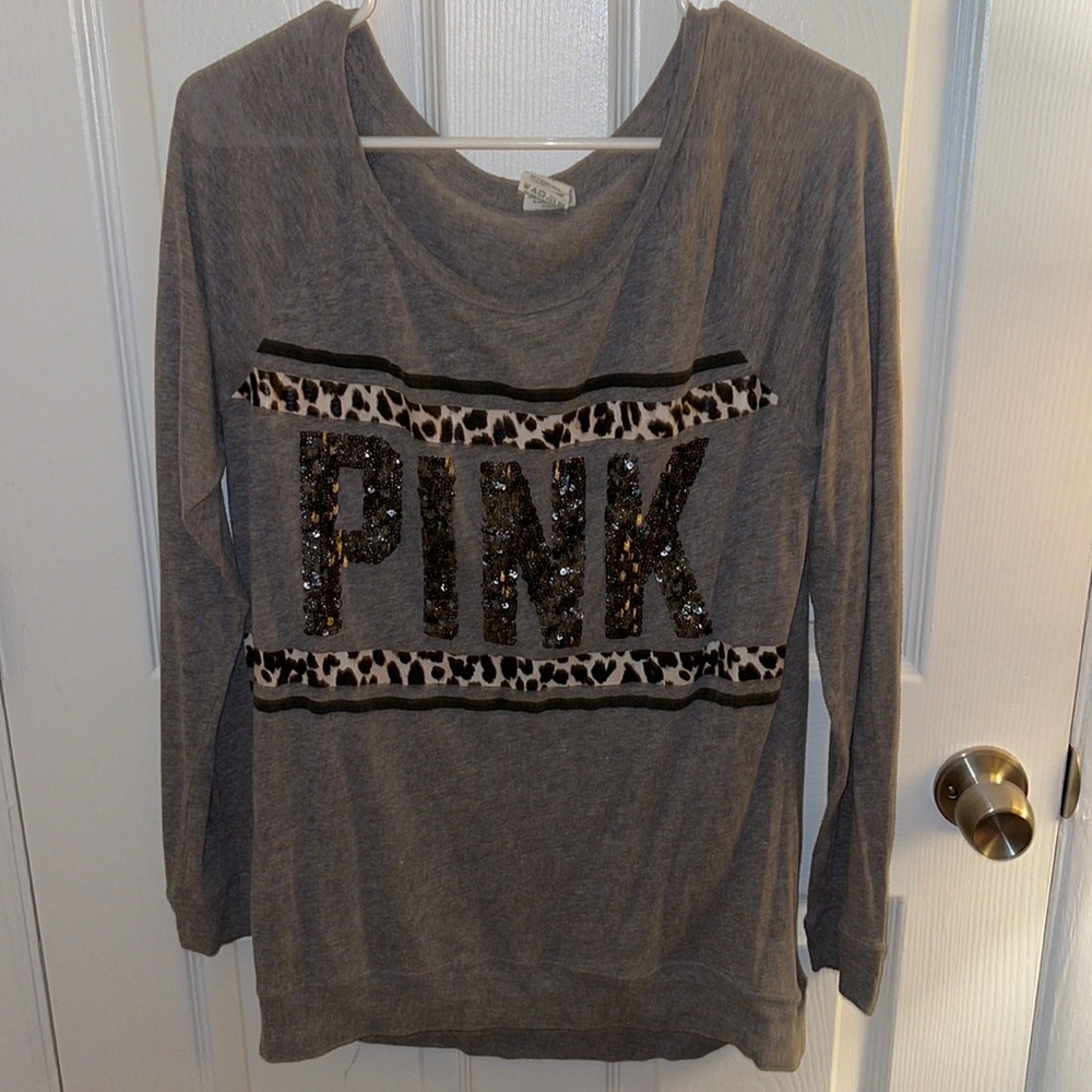PINK Gray Top